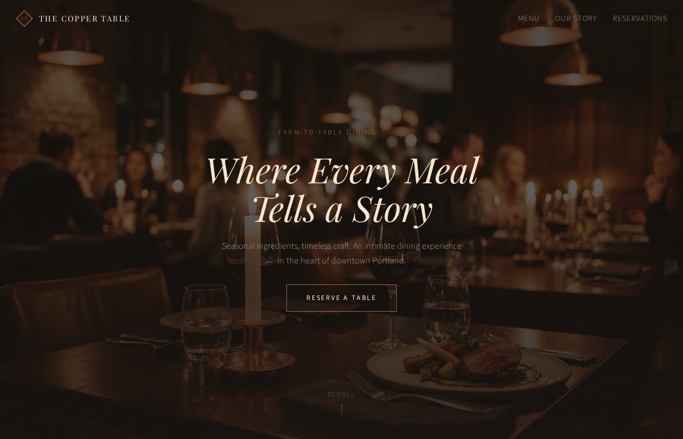 Restaurant website mockup by SiteLift